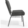 image:imageFlash Furniture HERCULES Series 21W Church Chair in Navy Blue Fabric with Cup Book Rack  Silver Vein FrameDark Gray FabricSilver Vein Frame
