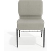 image:imageFlash Furniture HERCULES Series 21W Church Chair in Navy Blue Fabric with Cup Book Rack  Silver Vein FrameGray Dot FabricSilver Vein Frame