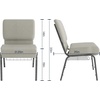 image:imageFlash Furniture HERCULES Series 21W Church Chair in Navy Blue Fabric with Cup Book Rack  Silver Vein FrameGray Dot FabricSilver Vein Frame