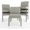 image:imageFlash Furniture HERCULES Series 21W Church Chair in Navy Blue Fabric with Cup Book Rack  Silver Vein FrameGray Dot Patterned FabricSilver Vein Frame