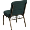 image:imageFlash Furniture HERCULES Series 21W Church Chair in Navy Blue Fabric with Cup Book Rack  Silver Vein FrameMulti Color