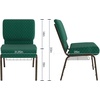 image:imageFlash Furniture HERCULES Series 21W Church Chair in Navy Blue Fabric with Cup Book Rack  Silver Vein FrameMulti Color