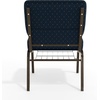 image:imageFlash Furniture HERCULES Series 21W Church Chair in Navy Blue Fabric with Cup Book Rack  Silver Vein FrameNavy Blue Dot Patterned FabricGold Vein Frame