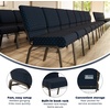 image:imageFlash Furniture HERCULES Series 21W Church Chair in Navy Blue Fabric with Cup Book Rack  Silver Vein FrameNavy Blue Dot Patterned FabricGold Vein Frame