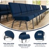 image:imageFlash Furniture HERCULES Series 21W Church Chair in Navy Blue Fabric with Cup Book Rack  Silver Vein FrameNavy Blue FabricSilver Vein Frame