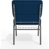 image:imageFlash Furniture HERCULES Series 21W Church Chair in Navy Blue Fabric with Cup Book Rack  Silver Vein FrameNavy Blue FabricSilver Vein Frame