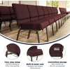 image:imageFlash Furniture HERCULES Series 21W Church Chair in Navy Blue Fabric with Cup Book Rack  Silver Vein FramePlum FabricGold Vein Frame