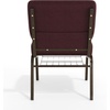 image:imageFlash Furniture HERCULES Series 21W Church Chair in Navy Blue Fabric with Cup Book Rack  Silver Vein FramePlum FabricGold Vein Frame