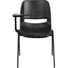 image:imageFlash Furniture HERCULES Series 661 lb Capacity Black Ergonomic Shell Stack Chair with Black Frame and 16 Seat HeightBlack