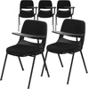 image:imageFlash Furniture HERCULES Series 661 lb Capacity Black Ergonomic Shell Stack Chair with Black Frame and 16 Seat HeightBlack