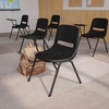 image:imageFlash Furniture HERCULES Series 661 lb Capacity Black Ergonomic Shell Stack Chair with Black Frame and 16 Seat HeightBlack