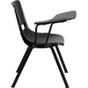 image:imageFlash Furniture HERCULES Series 661 lb Capacity Black Ergonomic Shell Stack Chair with Black Frame and 16 Seat HeightBlack