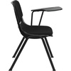 image:imageFlash Furniture HERCULES Series 661 lb Capacity Black Ergonomic Shell Stack Chair with Black Frame and 16 Seat HeightBlack
