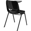 image:imageFlash Furniture HERCULES Series 661 lb Capacity Black Ergonomic Shell Stack Chair with Black Frame and 16 Seat HeightBlack