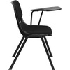 image:imageFlash Furniture HERCULES Series 661 lb Capacity Black Ergonomic Shell Stack Chair with Black Frame and 16 Seat HeightBlack Padded