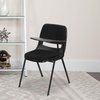image:imageFlash Furniture HERCULES Series 661 lb Capacity Black Ergonomic Shell Stack Chair with Black Frame and 16 Seat HeightBlack Padded
