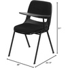 image:imageFlash Furniture HERCULES Series 661 lb Capacity Black Ergonomic Shell Stack Chair with Black Frame and 16 Seat HeightBlack Padded