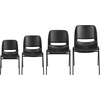 image:imageFlash Furniture HERCULES Series 661 lb Capacity Black Ergonomic Shell Stack Chair with Black Frame and 16 Seat HeightBlack PlasticBlack Frame