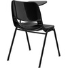 image:imageFlash Furniture HERCULES Series 661 lb Capacity Black Ergonomic Shell Stack Chair with Black Frame and 16 Seat HeightBlack PlasticBlack Frame