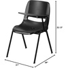 image:imageFlash Furniture HERCULES Series 661 lb Capacity Black Ergonomic Shell Stack Chair with Black Frame and 16 Seat HeightBlack PlasticBlack Frame