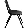 image:imageFlash Furniture HERCULES Series 661 lb Capacity Black Ergonomic Shell Stack Chair with Black Frame and 16 Seat HeightBlack PlasticBlack Frame