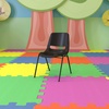 image:imageFlash Furniture HERCULES Series 661 lb Capacity Black Ergonomic Shell Stack Chair with Black Frame and 16 Seat HeightBlack PlasticBlack Frame