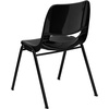 image:imageFlash Furniture HERCULES Series 661 lb Capacity Black Ergonomic Shell Stack Chair with Black Frame and 16 Seat HeightBlack PlasticBlack Frame