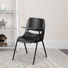 image:imageFlash Furniture HERCULES Series 661 lb Capacity Black Ergonomic Shell Stack Chair with Black Frame and 16 Seat HeightBlack PlasticBlack Frame