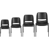 image:imageFlash Furniture HERCULES Series 661 lb Capacity Black Ergonomic Shell Stack Chair with Black Frame and 16 Seat HeightBlack PlasticBlack Frame