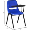 image:imageFlash Furniture HERCULES Series 661 lb Capacity Black Ergonomic Shell Stack Chair with Black Frame and 16 Seat HeightBlue