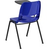 image:imageFlash Furniture HERCULES Series 661 lb Capacity Black Ergonomic Shell Stack Chair with Black Frame and 16 Seat HeightBlue