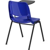 image:imageFlash Furniture HERCULES Series 661 lb Capacity Black Ergonomic Shell Stack Chair with Black Frame and 16 Seat HeightBlue