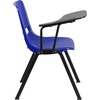 image:imageFlash Furniture HERCULES Series 661 lb Capacity Black Ergonomic Shell Stack Chair with Black Frame and 16 Seat HeightBlue
