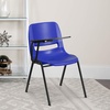 image:imageFlash Furniture HERCULES Series 661 lb Capacity Black Ergonomic Shell Stack Chair with Black Frame and 16 Seat HeightBlue