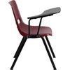 image:imageFlash Furniture HERCULES Series 661 lb Capacity Black Ergonomic Shell Stack Chair with Black Frame and 16 Seat HeightBurgundy
