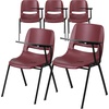 image:imageFlash Furniture HERCULES Series 661 lb Capacity Black Ergonomic Shell Stack Chair with Black Frame and 16 Seat HeightBurgundy