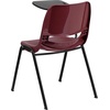 image:imageFlash Furniture HERCULES Series 661 lb Capacity Black Ergonomic Shell Stack Chair with Black Frame and 16 Seat HeightBurgundy