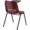 image:imageFlash Furniture HERCULES Series 661 lb Capacity Black Ergonomic Shell Stack Chair with Black Frame and 16 Seat HeightBurgundy