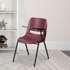 image:imageFlash Furniture HERCULES Series 661 lb Capacity Black Ergonomic Shell Stack Chair with Black Frame and 16 Seat HeightBurgundy