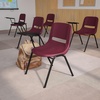 image:imageFlash Furniture HERCULES Series 661 lb Capacity Black Ergonomic Shell Stack Chair with Black Frame and 16 Seat HeightBurgundy