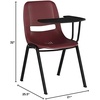 image:imageFlash Furniture HERCULES Series 661 lb Capacity Black Ergonomic Shell Stack Chair with Black Frame and 16 Seat HeightBurgundy