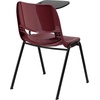 image:imageFlash Furniture HERCULES Series 661 lb Capacity Black Ergonomic Shell Stack Chair with Black Frame and 16 Seat HeightBurgundy