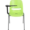 image:imageFlash Furniture HERCULES Series 661 lb Capacity Black Ergonomic Shell Stack Chair with Black Frame and 16 Seat HeightGreen