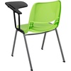 image:imageFlash Furniture HERCULES Series 661 lb Capacity Black Ergonomic Shell Stack Chair with Black Frame and 16 Seat HeightGreen
