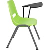 image:imageFlash Furniture HERCULES Series 661 lb Capacity Black Ergonomic Shell Stack Chair with Black Frame and 16 Seat HeightGreen