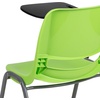 image:imageFlash Furniture HERCULES Series 661 lb Capacity Black Ergonomic Shell Stack Chair with Black Frame and 16 Seat HeightGreen