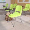 image:imageFlash Furniture HERCULES Series 661 lb Capacity Black Ergonomic Shell Stack Chair with Black Frame and 16 Seat HeightGreen