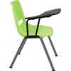 image:imageFlash Furniture HERCULES Series 661 lb Capacity Black Ergonomic Shell Stack Chair with Black Frame and 16 Seat HeightGreen