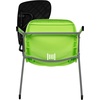 image:imageFlash Furniture HERCULES Series 661 lb Capacity Black Ergonomic Shell Stack Chair with Black Frame and 16 Seat HeightGreen