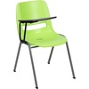 image:imageFlash Furniture HERCULES Series 661 lb Capacity Black Ergonomic Shell Stack Chair with Black Frame and 16 Seat HeightGreen